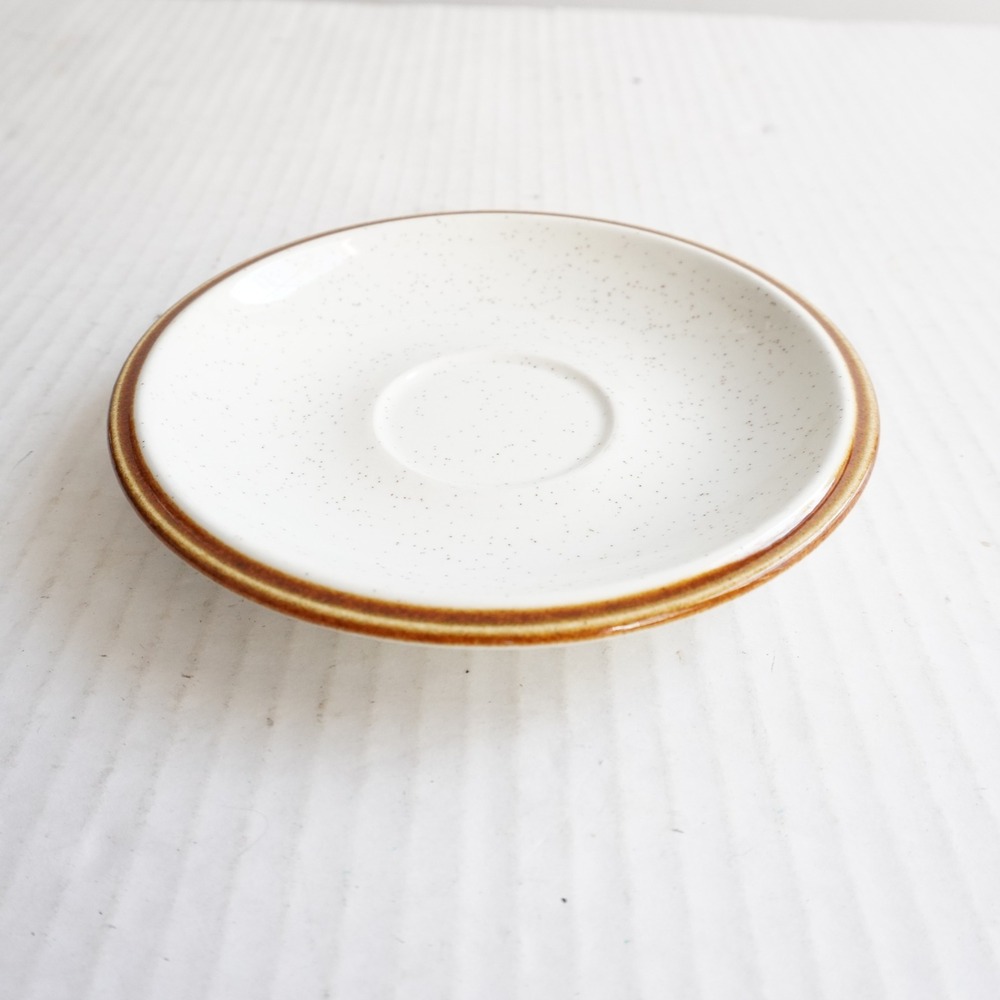 VTG Mikasa Natural Beauty Saucer Speckled Tan Brown‎ Rim Japan - Many Available - Picture 2 of 4